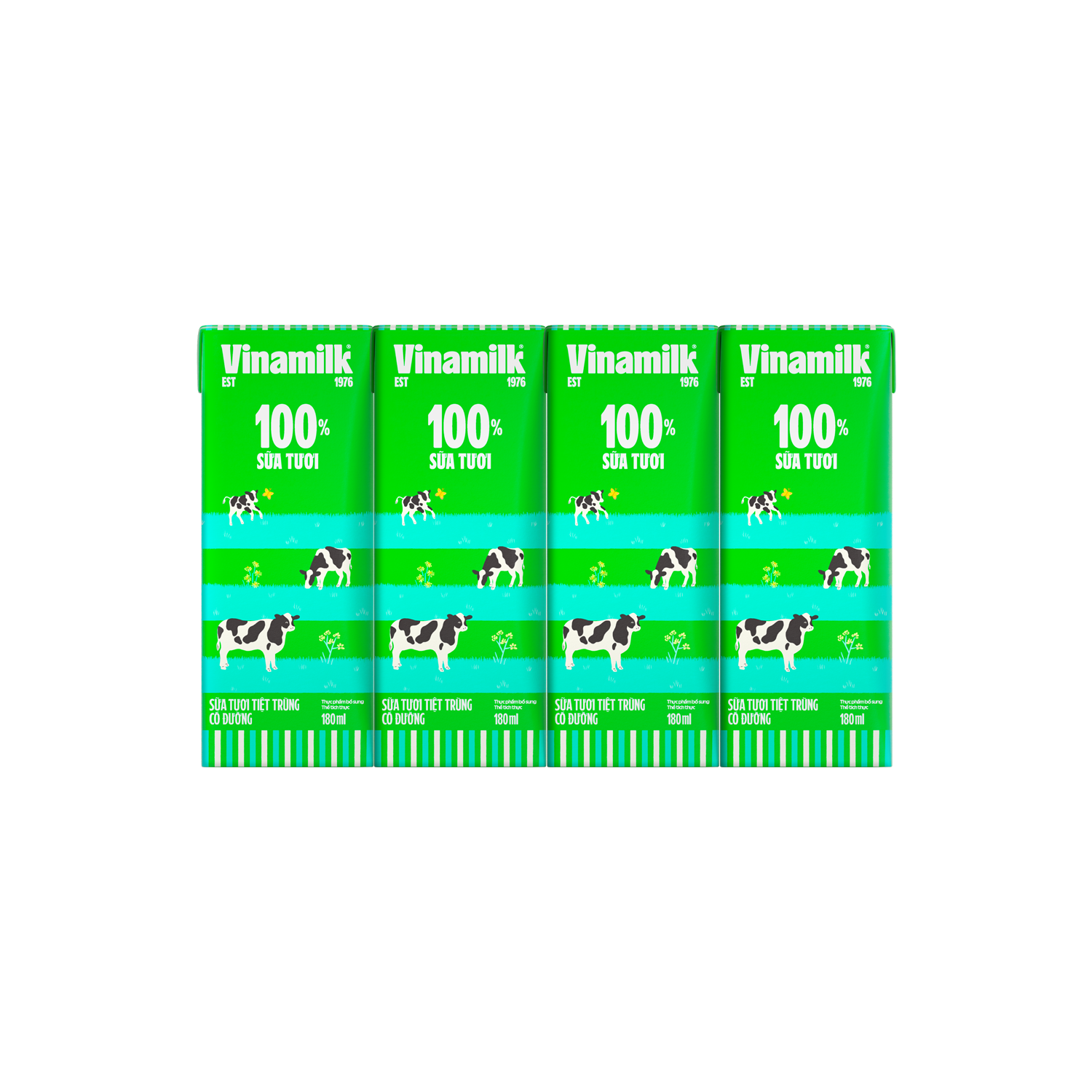 Sữa tươi tiệt trùng có đường 100% 180ml