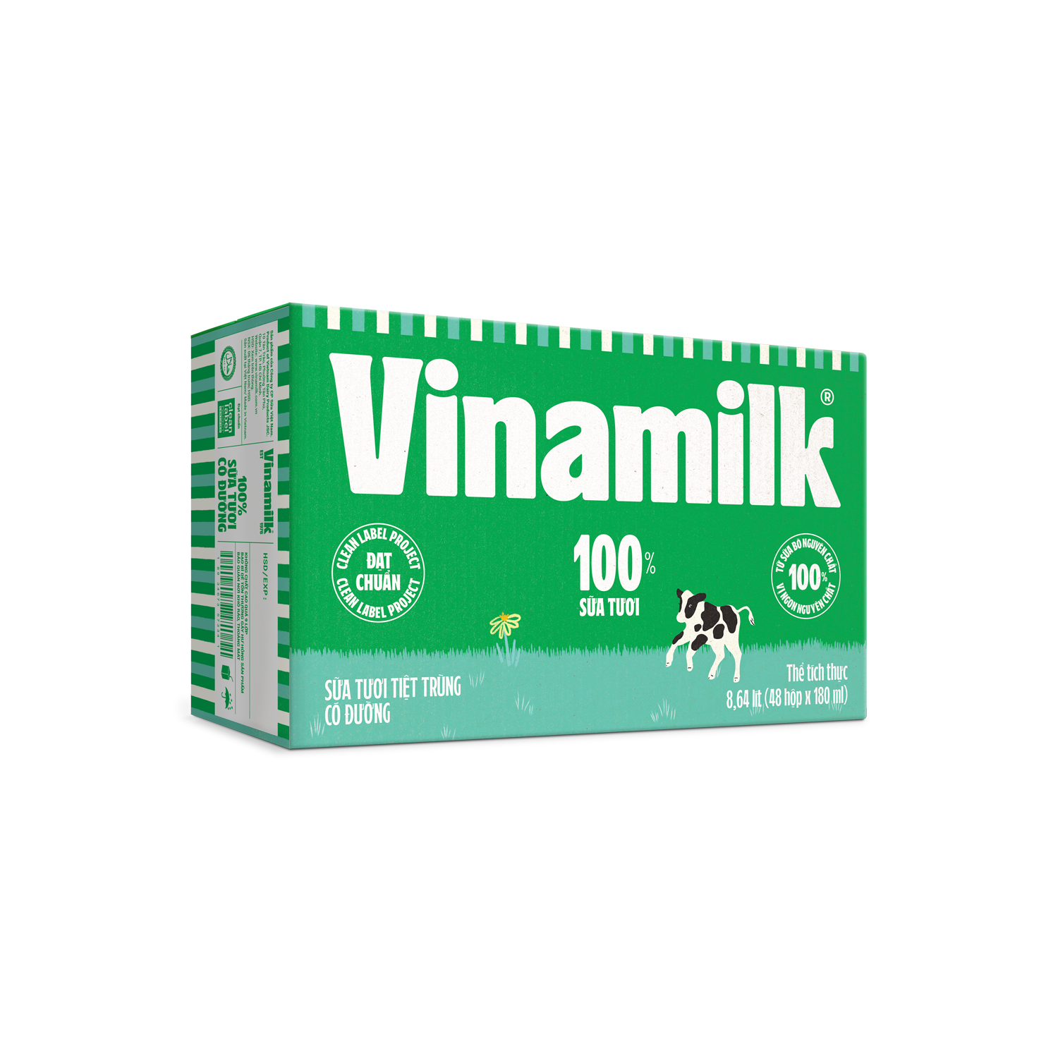 Sữa tươi tiệt trùng có đường 100% 180ml