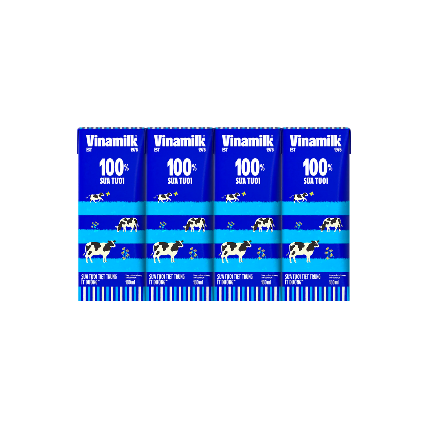 Sữa tươi tiệt trùng 100% ít đường 110ml