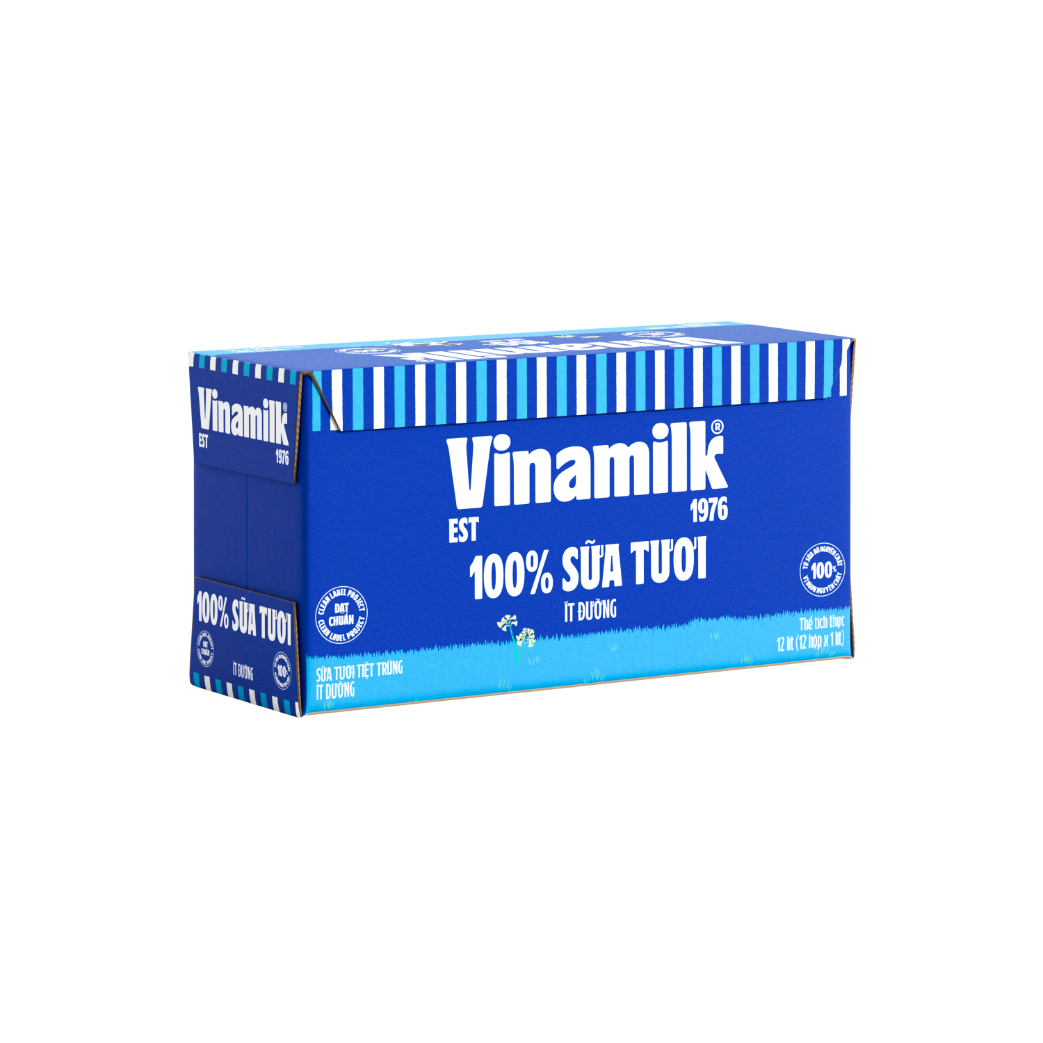 Sữa tươi tiệt trùng 100% ít đường 110ml