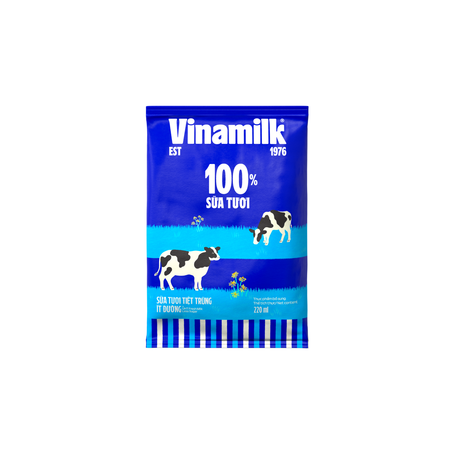 Sữa tươi tiệt trùng 100% ít đường 220ml