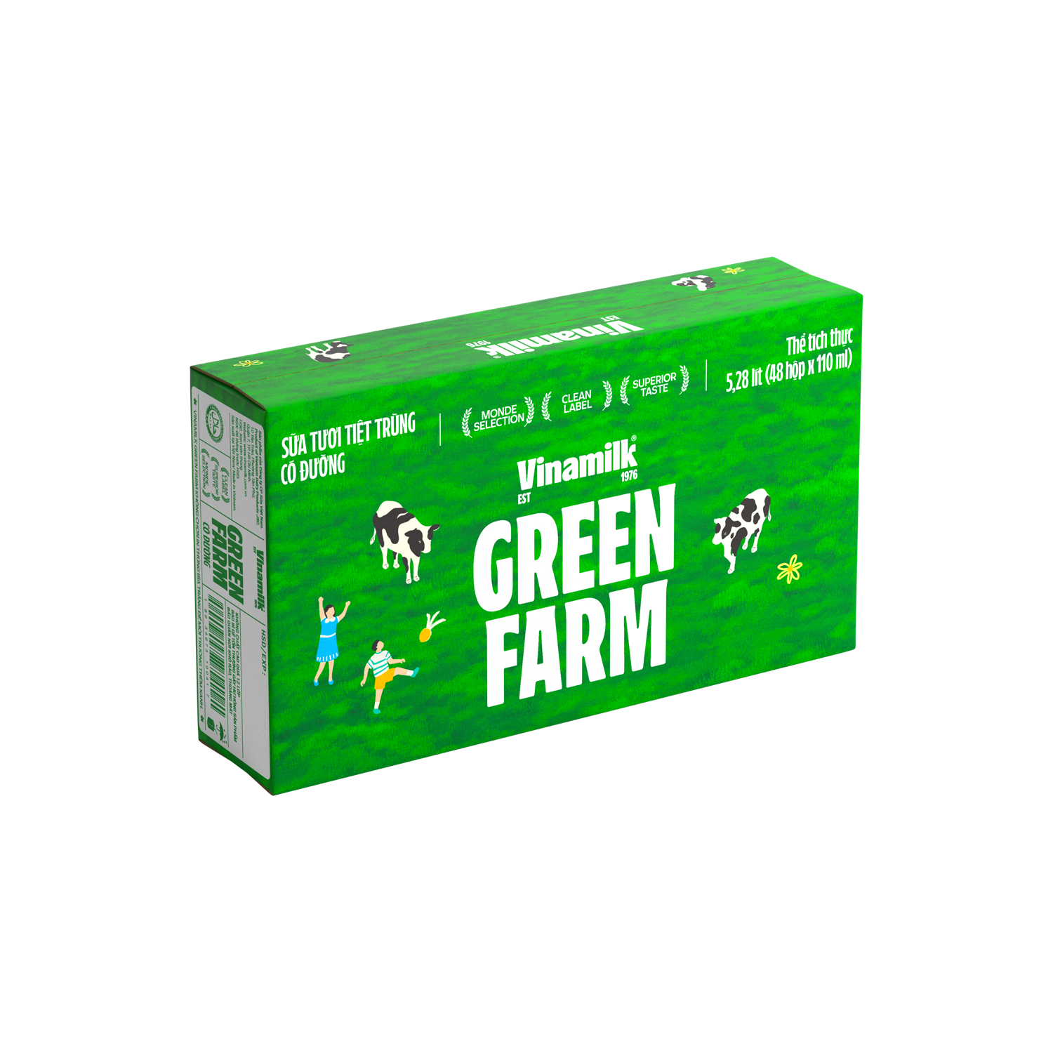 Sữa tươi tiệt trùng Green Farm có đường 110ml