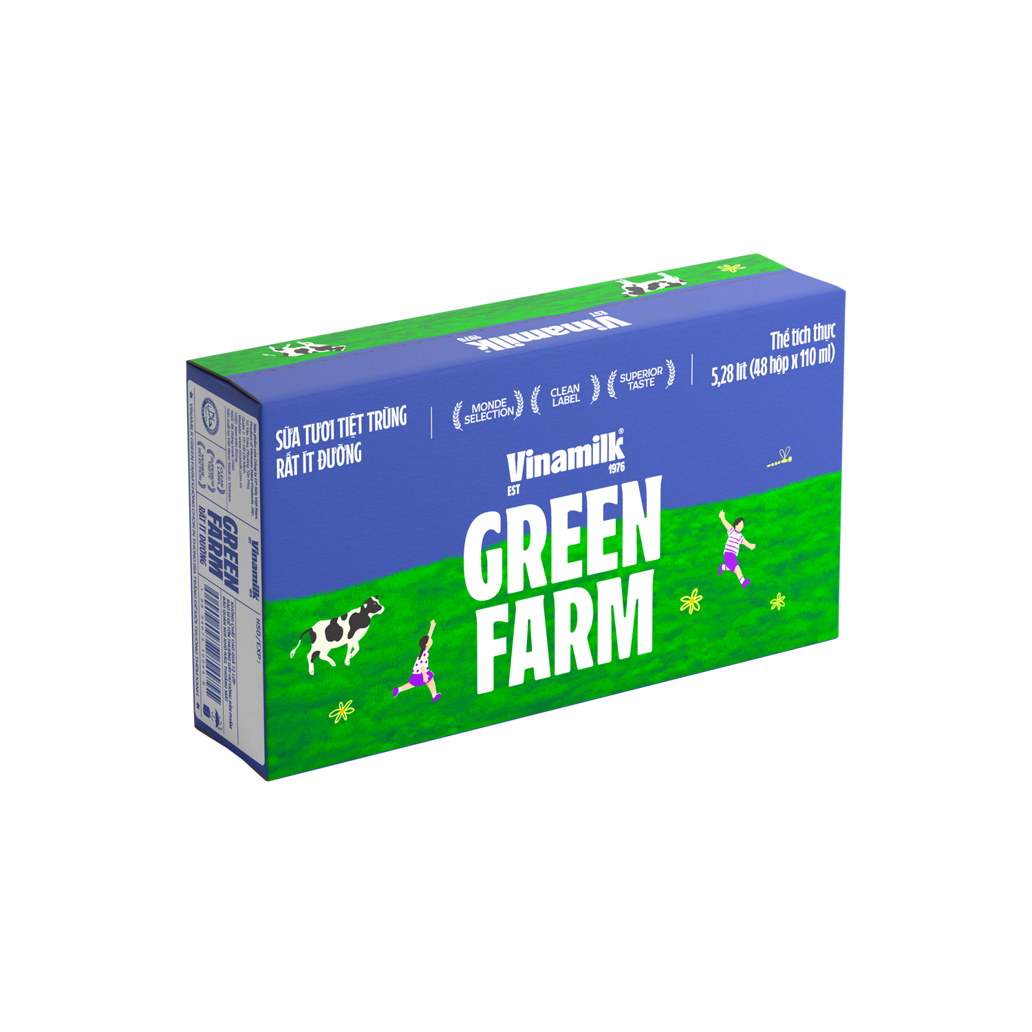 Sữa tươi tiệt trùng Green Farm rất ít đường 180ml