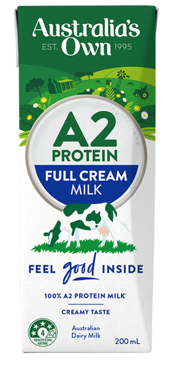 Sữa tươi tiệt trùng nguyên kem Australia's Own A2 Lốc 3x200ml