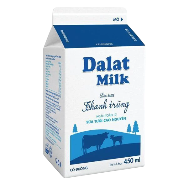 Sữa thanh trùng Dalat Milk có đường 450ml