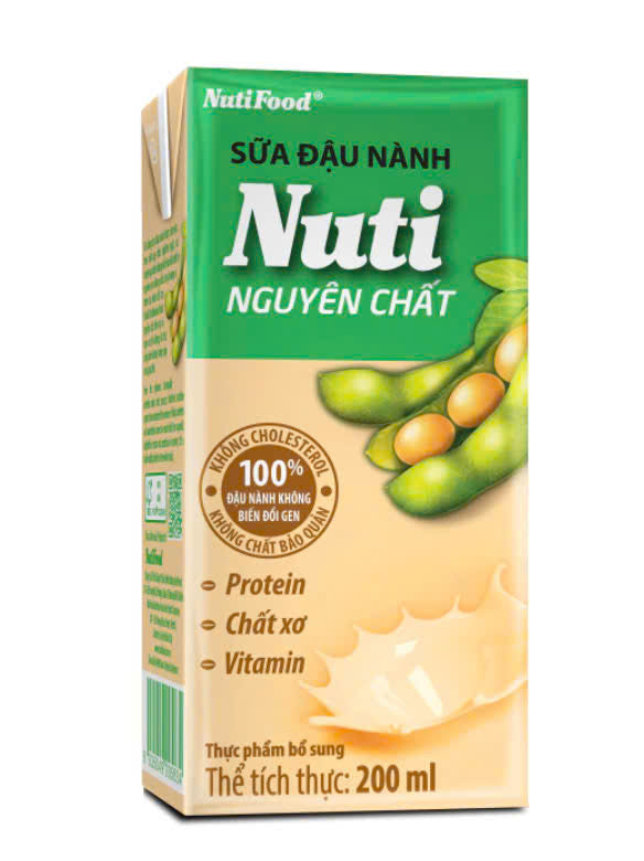 Thùng 36 Hộp Sữa đậu nành Nuti Nguyên Chất Hộp 200ml